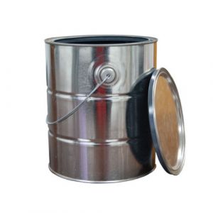 1 Gallon Unlined Metal Paint Cans w/ Lid + Handle