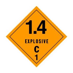 Explosives 1.4S Label, Roll of 500 by ASC, Inc.