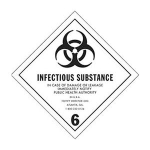 INFECTIOUS SUBSTANCE SIGN HA057 SAFETY STICKER RIGID INDOOR OUTDOOR 