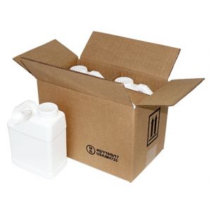 4 x 1 Gallon White Plastic F-Style Jug Box