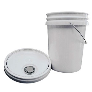 5 Gallon HDPE UN Certified Pail with Snap-On Lid - White