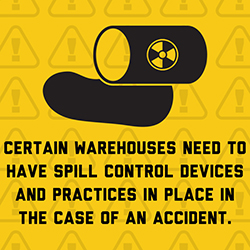 Have spill control devices and practices in case of accident