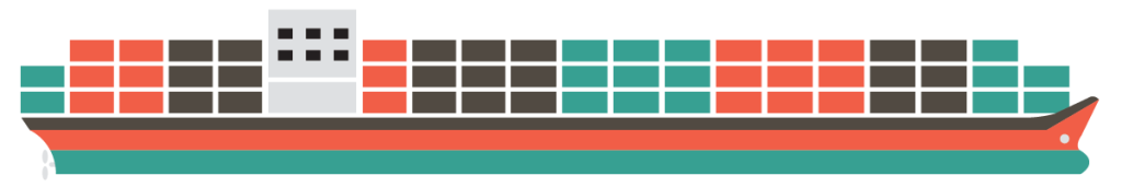 Shipping boat graphic divider
