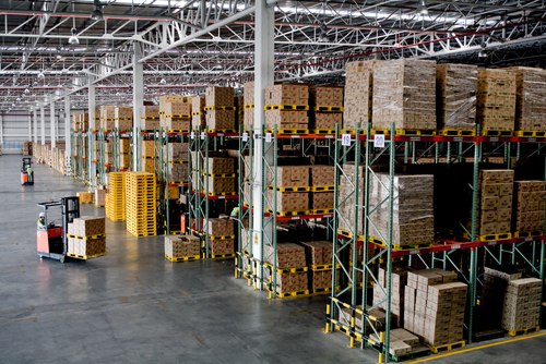 Shipping warehouse full of packages