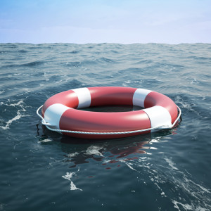 lifebouy in the sea