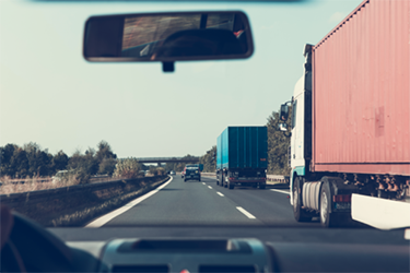 drivers view of freeway