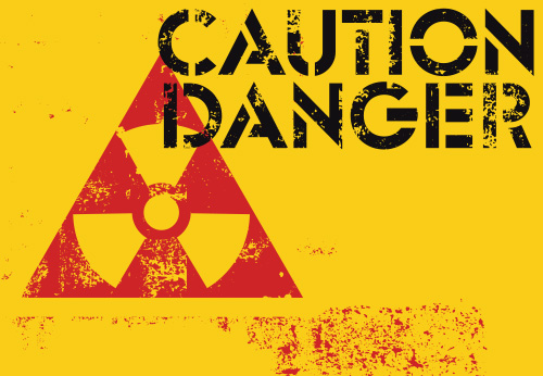 caution danger hazmat sign