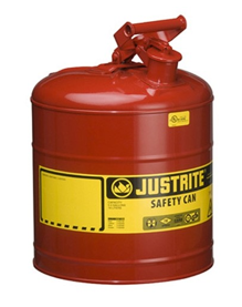 red justrite safety can isolated