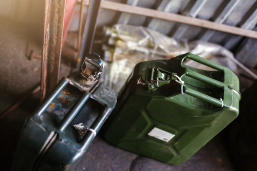 old fashioned military jerrycan