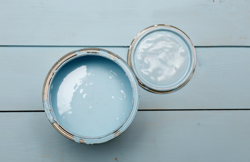 open can paint wooden background