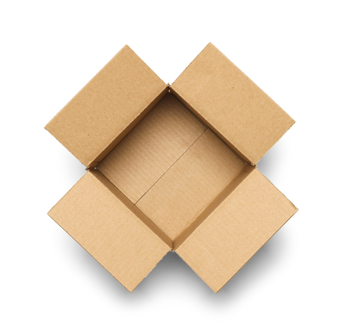 open empty cardboard box