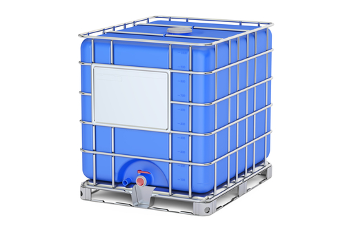 3D rendering blue shipping container