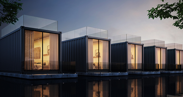 shipping container homes concept