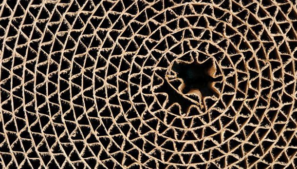 corrugated material closeup