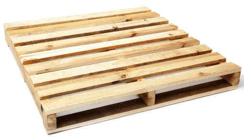 single wooden pallet isolated