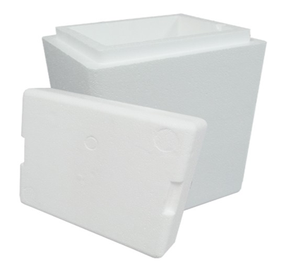 styrofoam cooler with lid