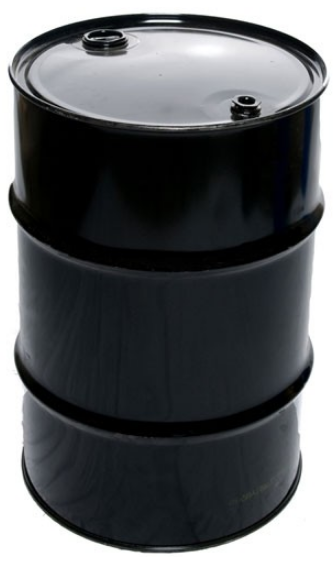 black 55 gallon drum