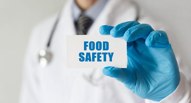 food safety lettering on label