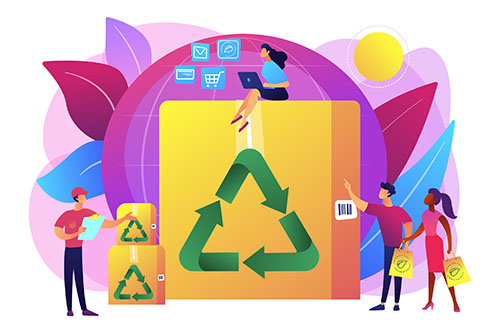 eco friendly container illustration