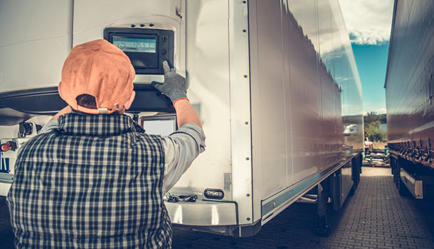 adjusting temperature on refrigerated truck