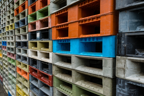 colorful plastic pallets