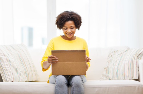 opening shipping box
