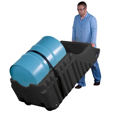 Justrite® 66 Gallon Eco Friendly, Outdoor Drum Caddy