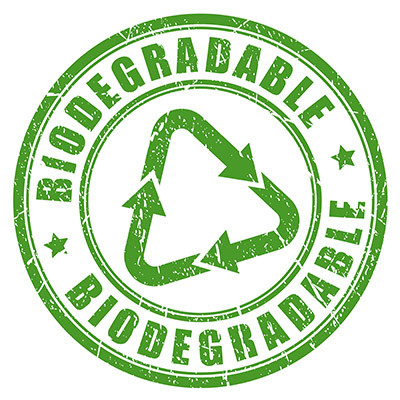 Biodegradable green rubber stamp