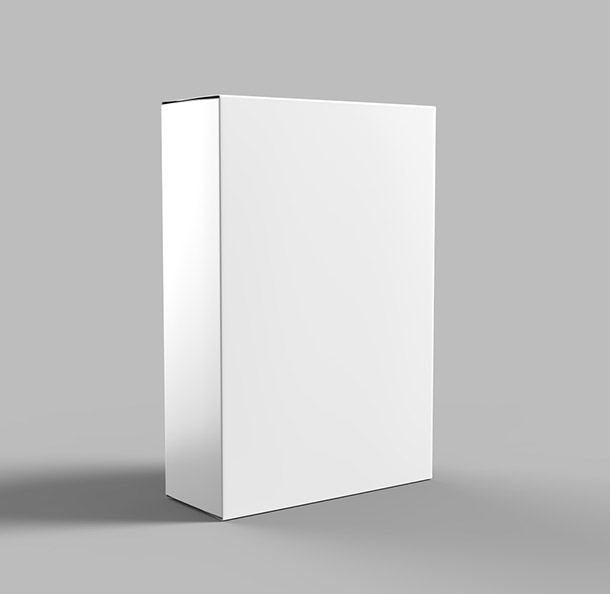 Blank white Food cardboard box