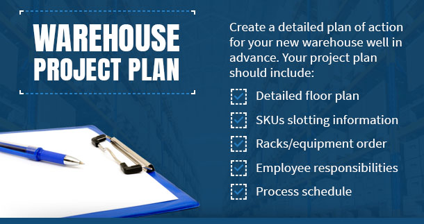 warehouse project plan graphic