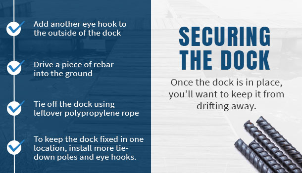 securing the dock graphic