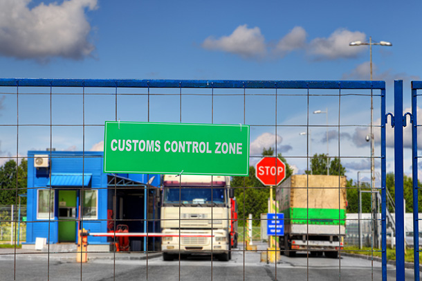 security checkpoint of the logistics complex