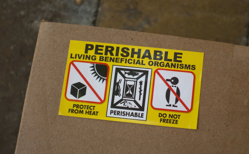 perishable items warning label