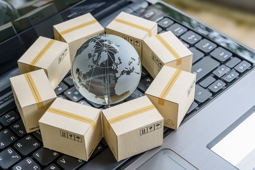 global shipping ecommerce concept