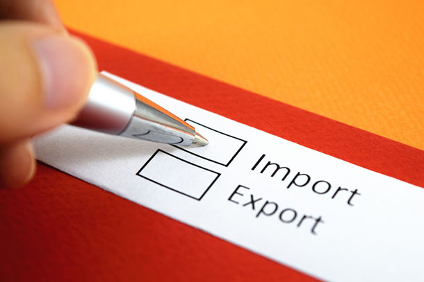 a person marking import on a checklist
