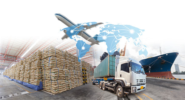 Management Logistics Of Industrial Container Cargo For Import and Export