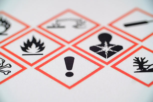 a spread of hazardous materials and workplace symbols