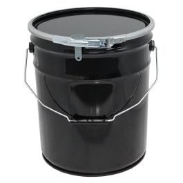 5 Gallon Open Head UN Rated Steel Drum (Black) by ASC, Inc.