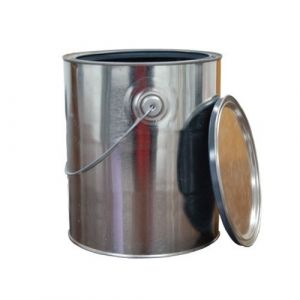 1 Gallon Unlined Metal Paint Cans w/ Lid + Ears & Handle by ASC, Inc.