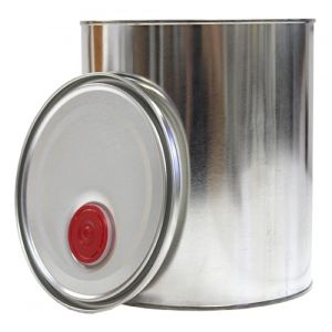 1 Gallon Unlined Metal Paint Cans w/Lid + Ears & Handle